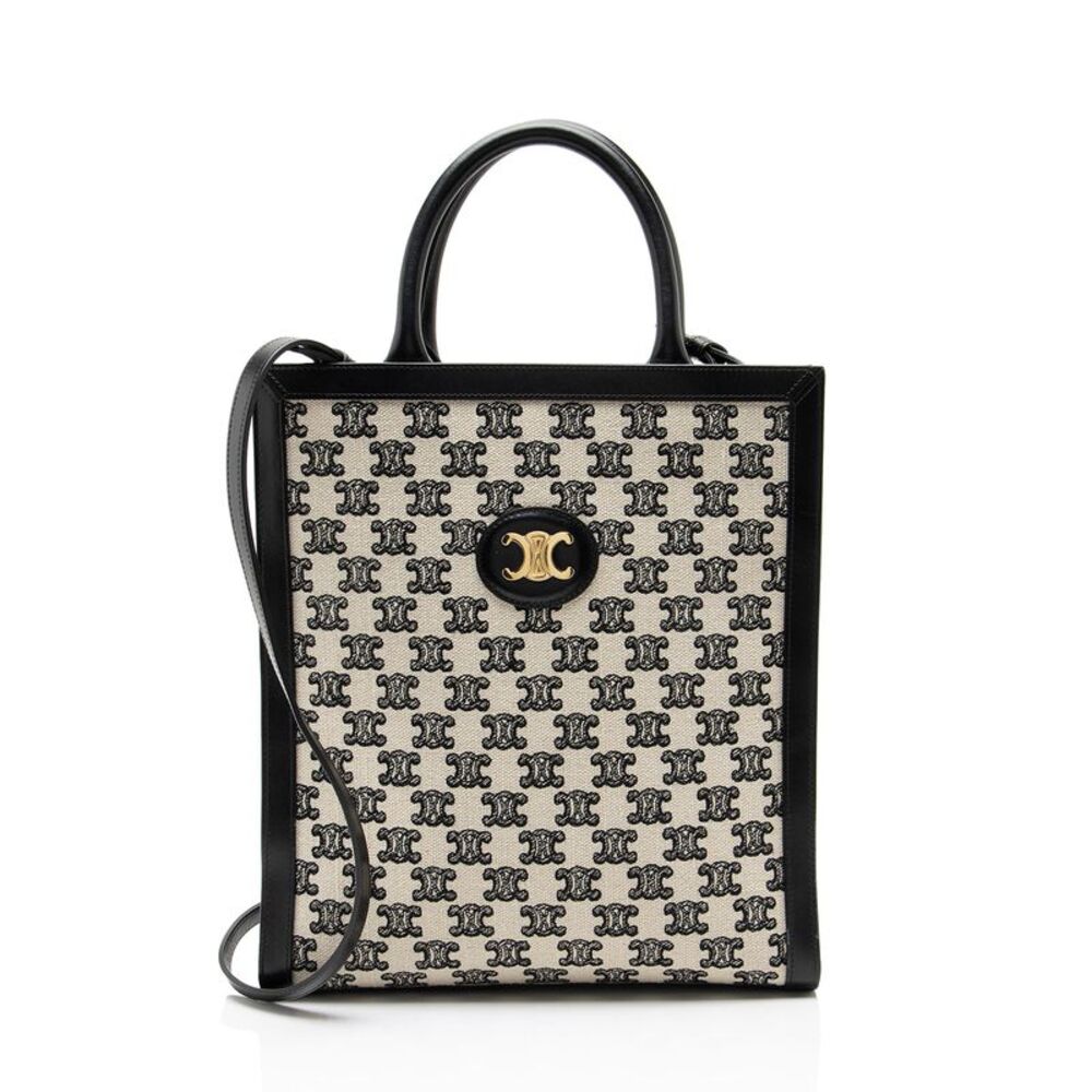 Celine Triomphe Canvas Cabas Vertical Small Tote